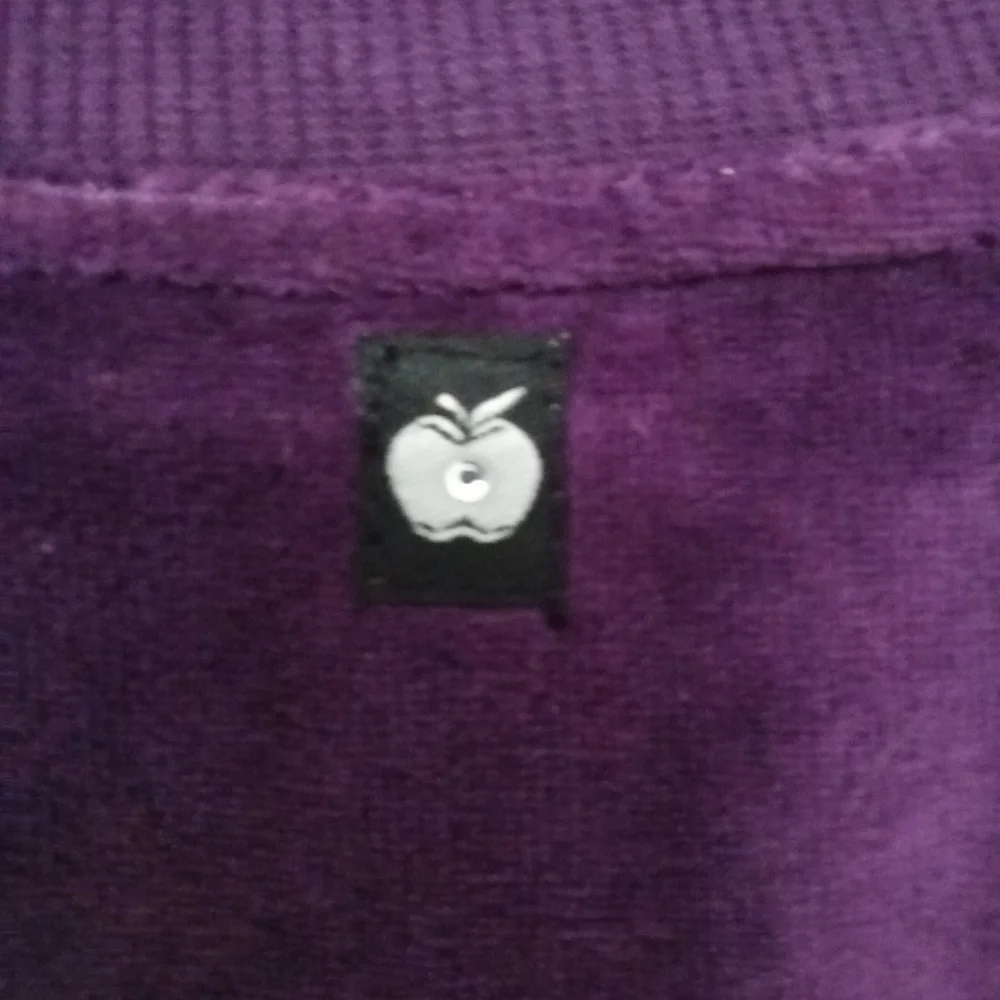 Apple Bottoms Velour Jacket Vintage Zip Up Mock Neck Purple Size Medium - Picture 5 of 11